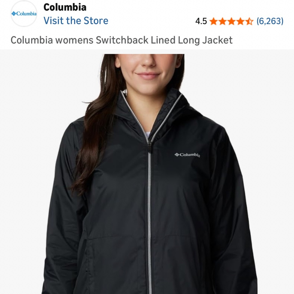Columbia Switchback 3X Lined Long Rain Jacket - Picture 8 of 8